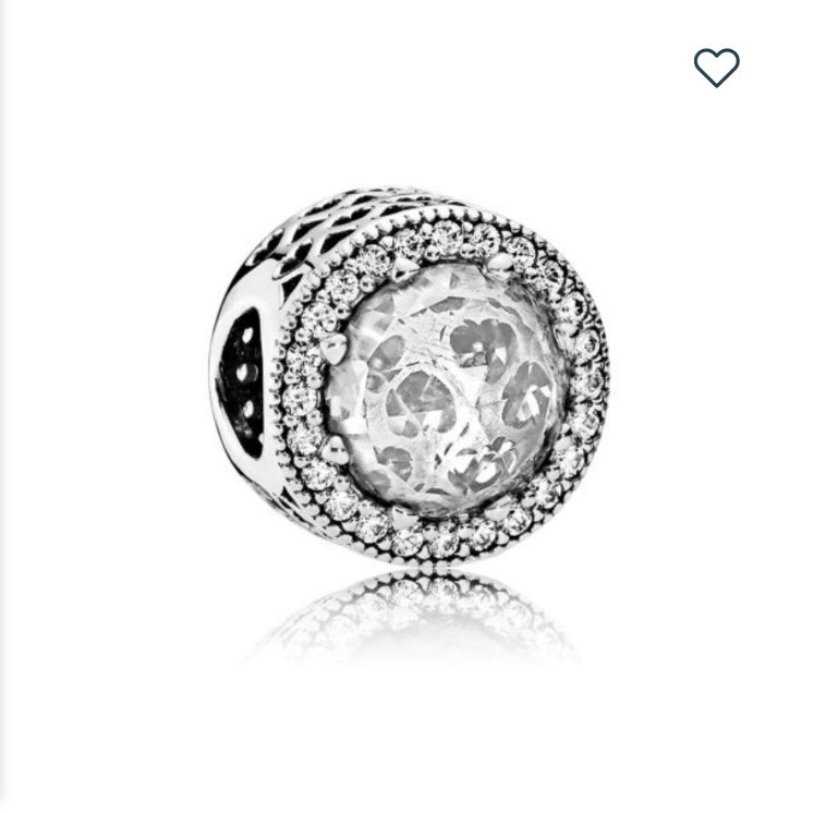 Pandora Radiant Hearts Charm, Cubic Zirconia Clear