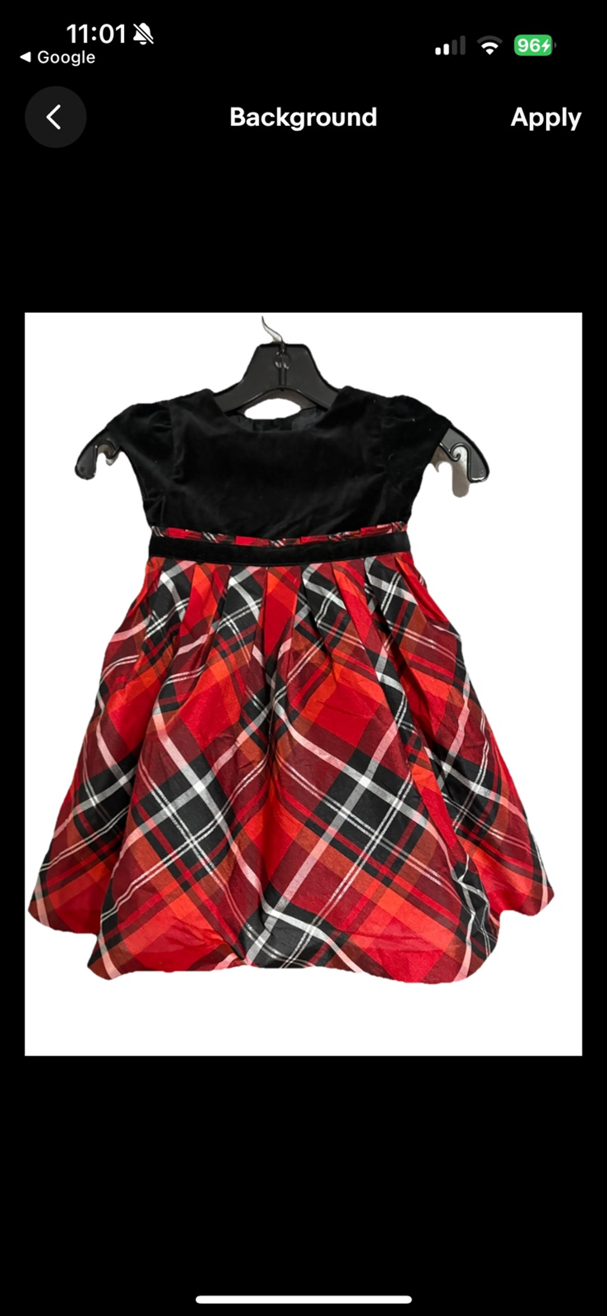 Gymboree Dressed Up Black Velvet And Satin Red Tartan Dress Size 2T Sleeveless,