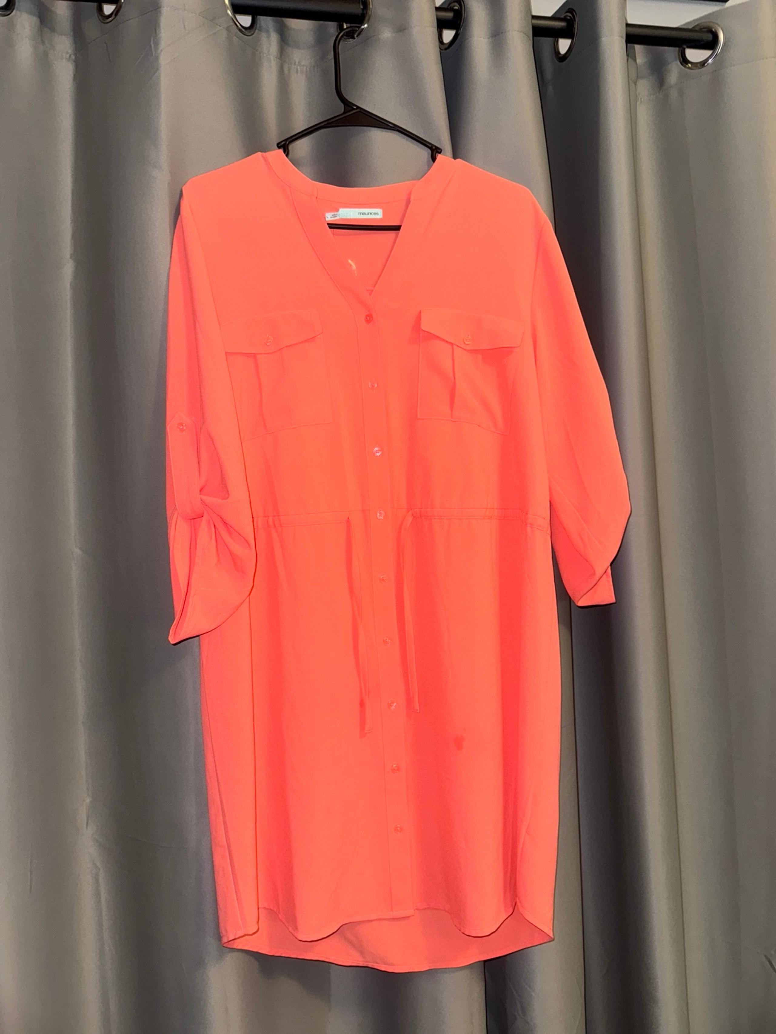 Maurice’s coral 3/4 sleeve dress