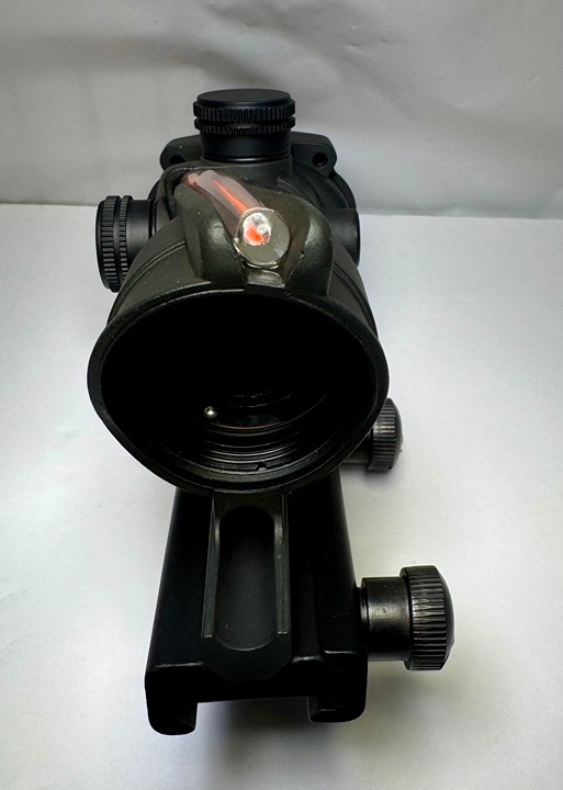 4X32 Hunting Riflescope Real Fiber Optics Green Red Dot Illuminated Etched