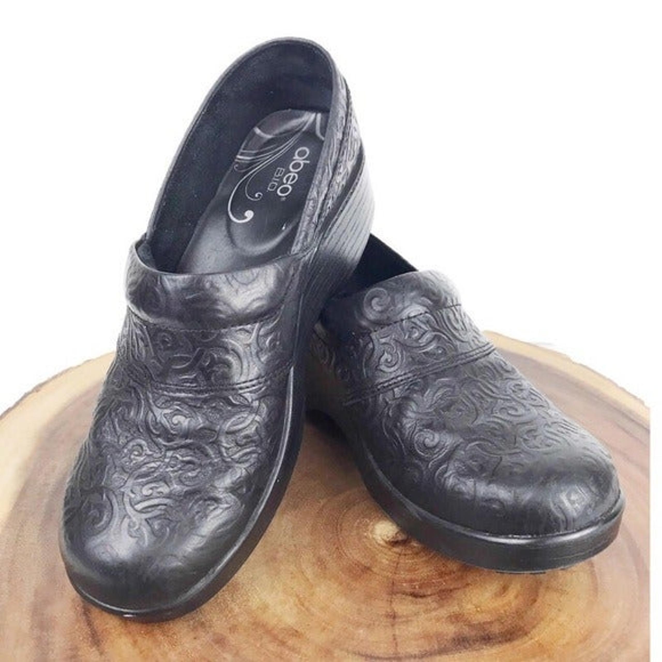 ABEO B.I.O Comfort Clogs Black Flora