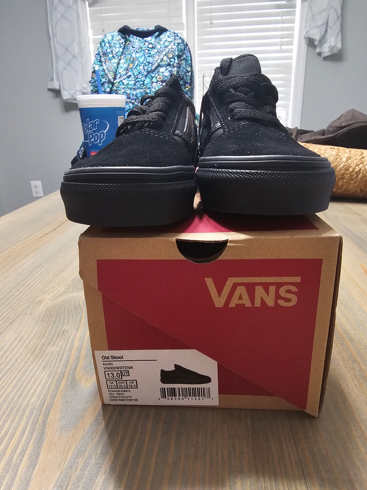 Vans Old Skool Black/Black kid shoes 13UY