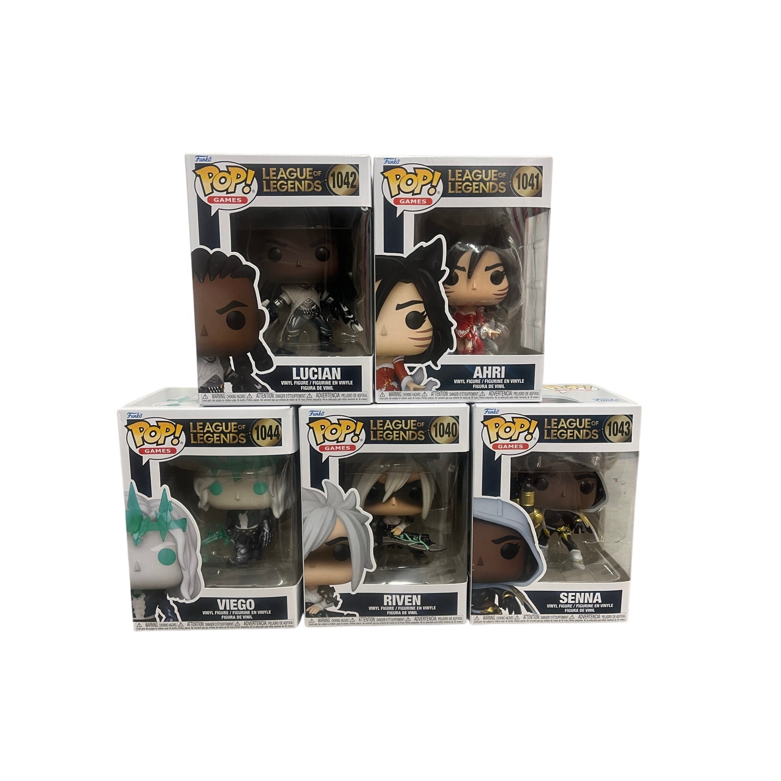 Funko Pop League of Legends Viego Senna Lucian Ahri Riven