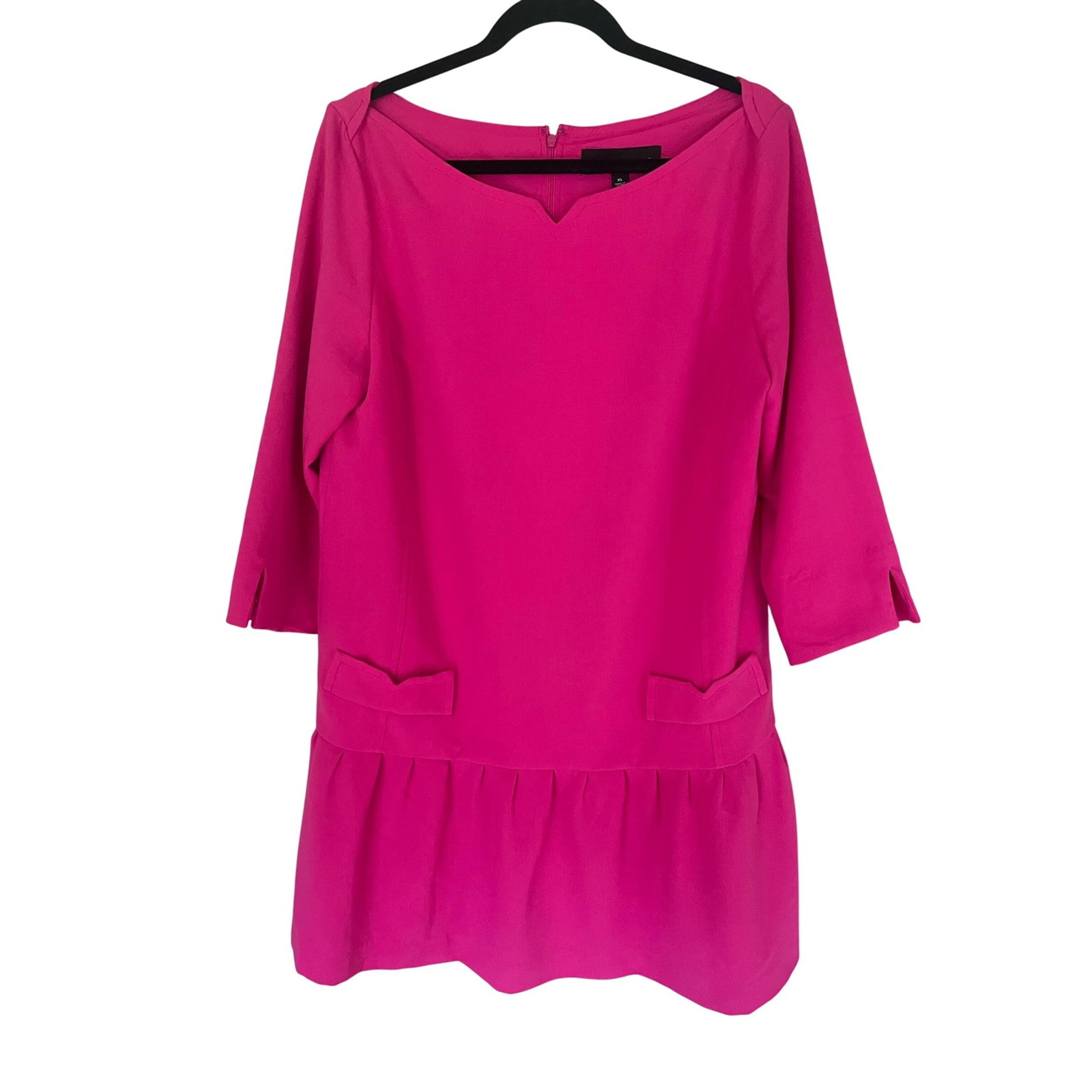 Victoria Beckham for Target Pink Mini Dress 3/4 Sleeve Drop Waist XL