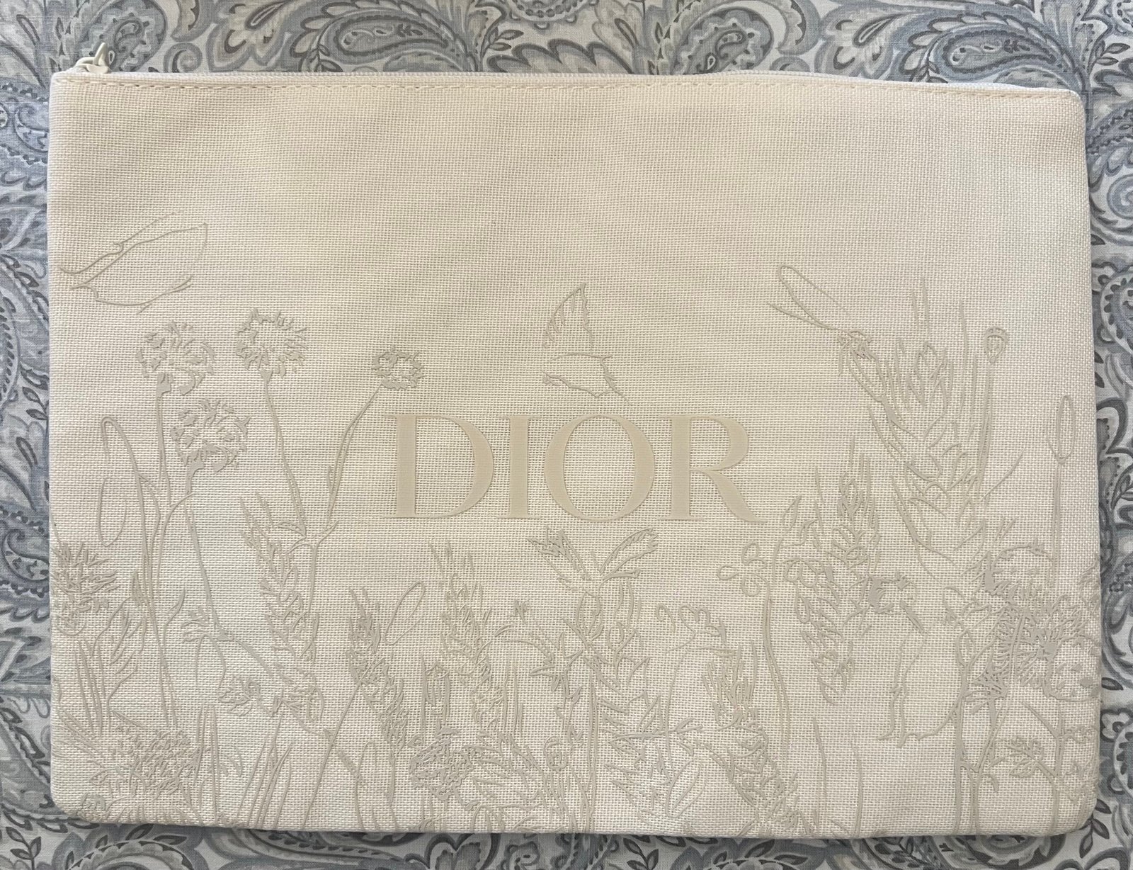 D*or Cream Spring Flower Clutch Bag Pouch