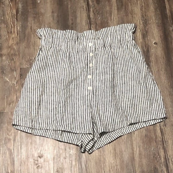 Reformation Shorts Women's 2 High Rise Linen Button Fly Stretchy Luxury Designer