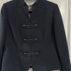 Tahari blue pant suit.