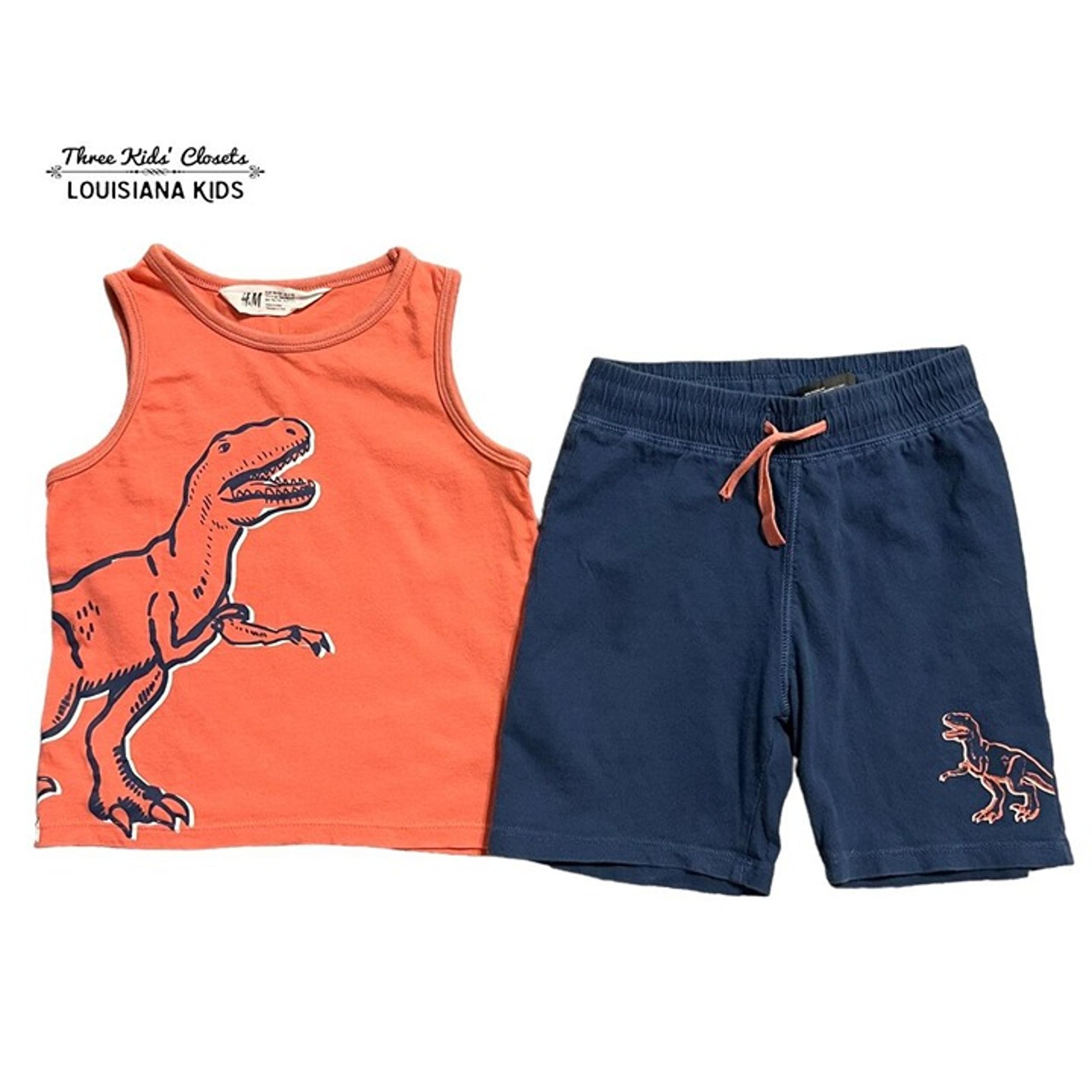 H&M 2-4Y Dinosaur Tank Top & Shorts Set