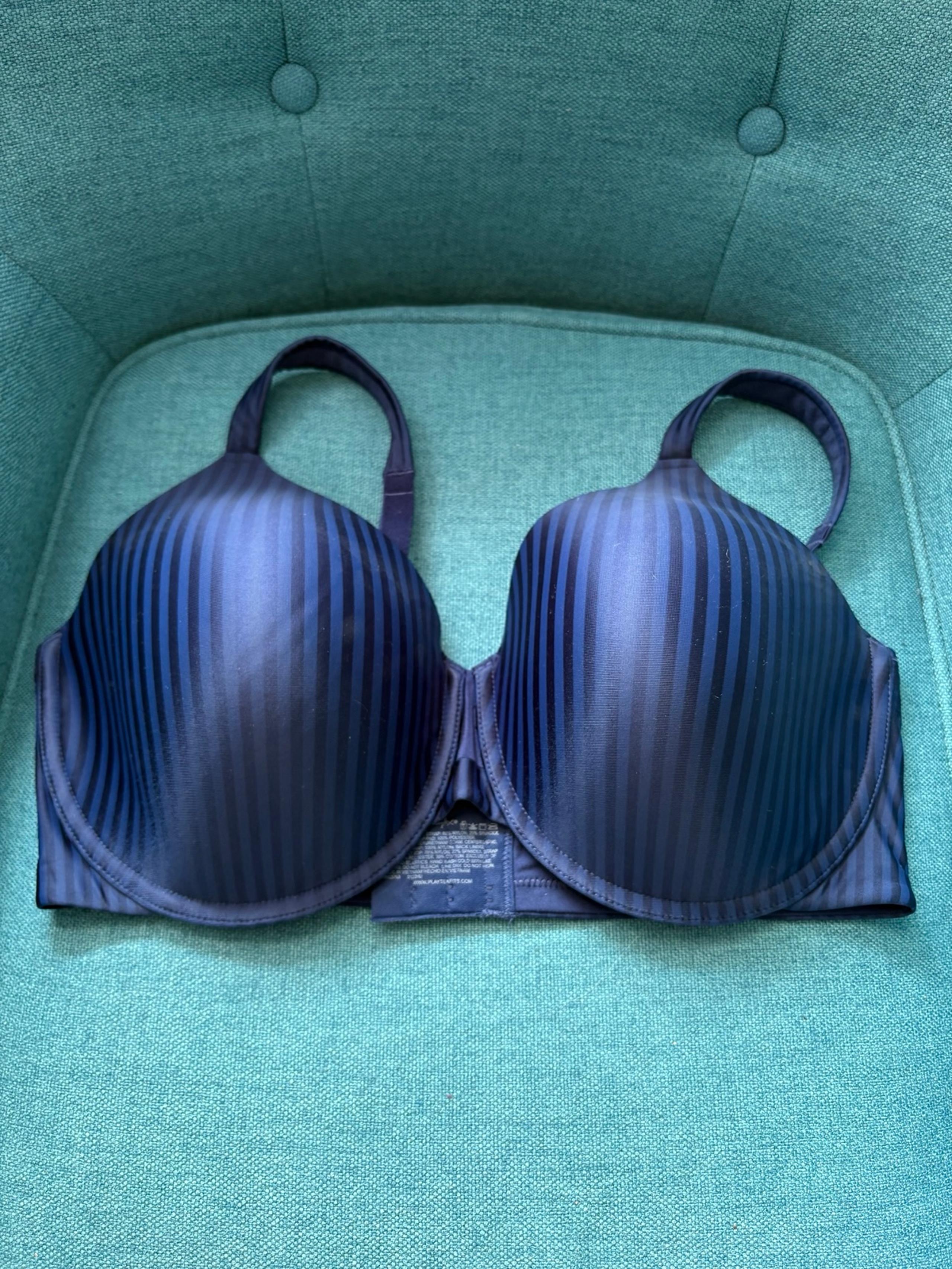 Playtex Navy Striped Bra 38DD