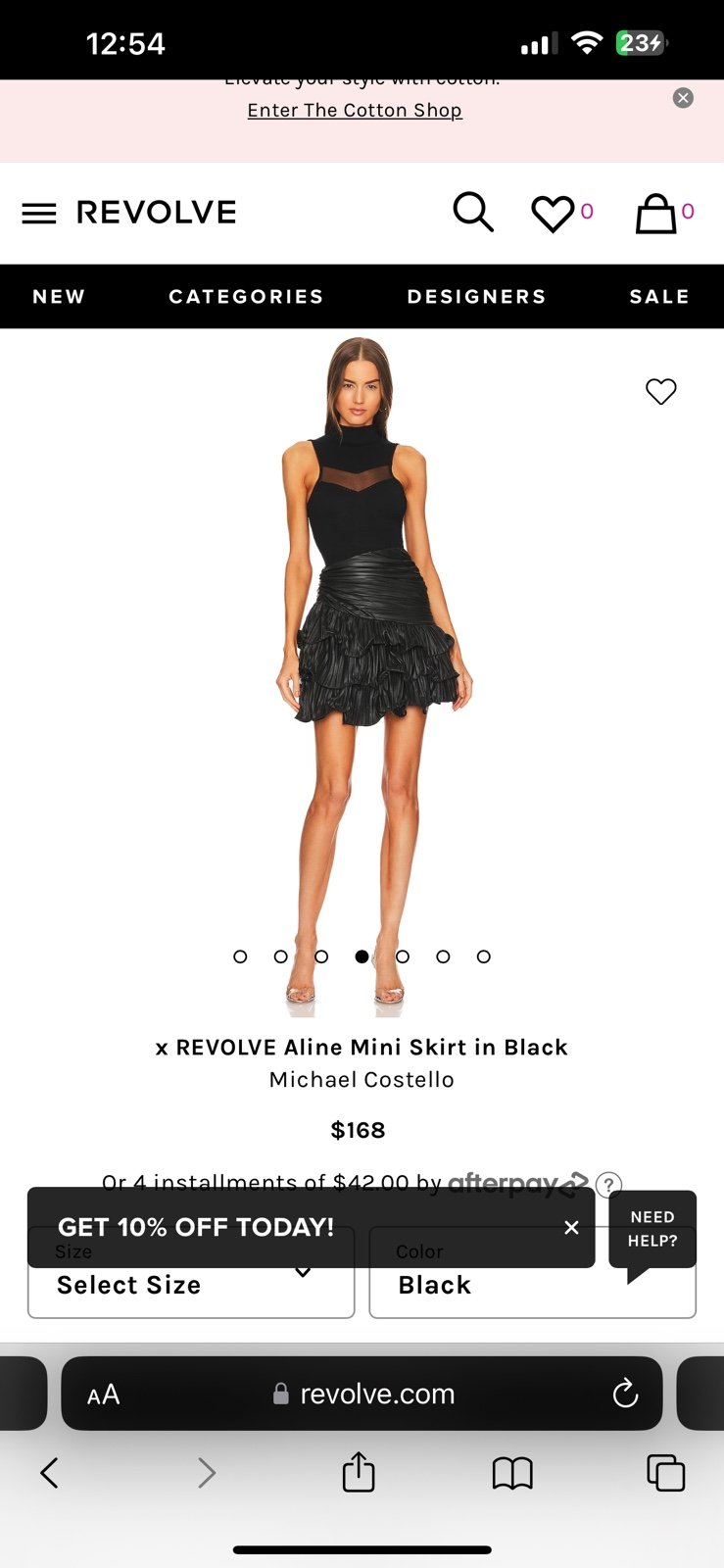 x REVOLVE Aline Mini Skirt in Black Michael Costello