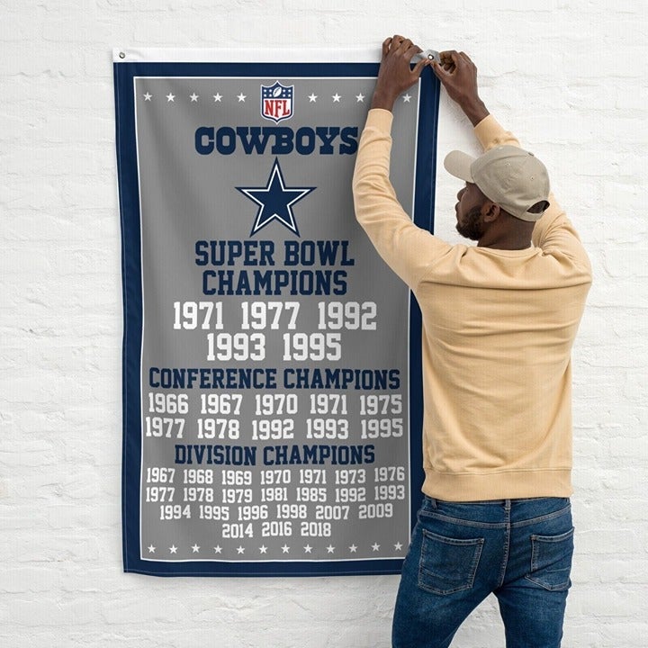 Dallas Cowboys 3x5 ft Flag NFL Super Bowl Conference Champions Wall Decor Banner Dallas Cowboys 3x5 ft Flag NFL Super Bowl Conference Champions Wall Decor Banner