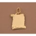 14k real gold virgin merry pendant