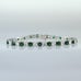 Mens 14K White Gold 2ct Green Emerald Gemstone Diamond Tennis Bracelet 8 Real
