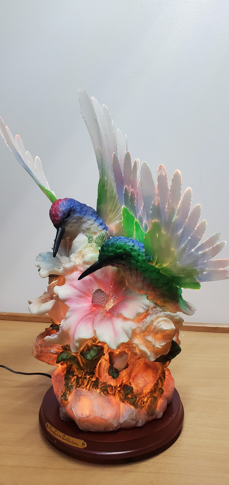 Fiber Optic Hummingbird Lamp Sculpture Ray Chia Collection