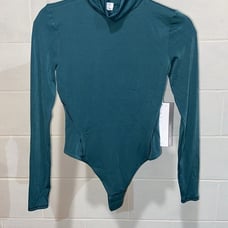 Lululemon Womens Wundermost Ulta-Soft Nulu Turtleneck Bodysuit Storm Teal Career
