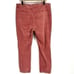 Talbots Pants Size 16 Petite Pink High Waist Straight Leg Corduroy Stretch Cords