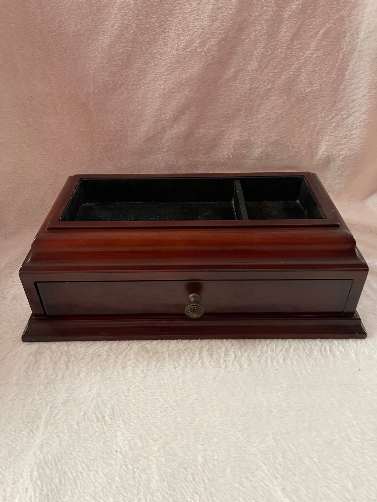 Vintage Bombay Company Mens Mahogany Jewelry & Watch Box