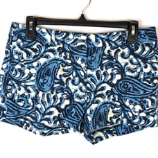 Michael Kors Women's Blue Paisley Chino Shorts Size 2