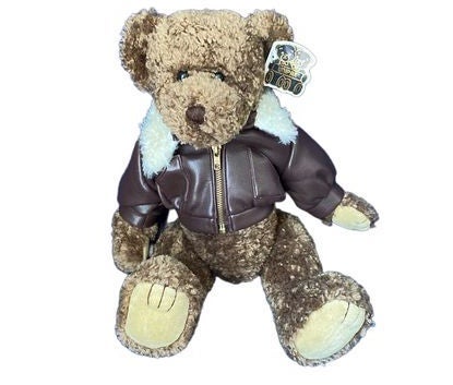 Unipak NWT motorcycle jacket jointed bear/ plush/ stuffed/ toy14 inches Unipak NWT motorcycle jacket jointed bear/ plush/ stuffed/ toy14 inches