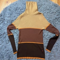 Vintage Dolce Gabbana Brown Merino Wool Turtleneck Sweater