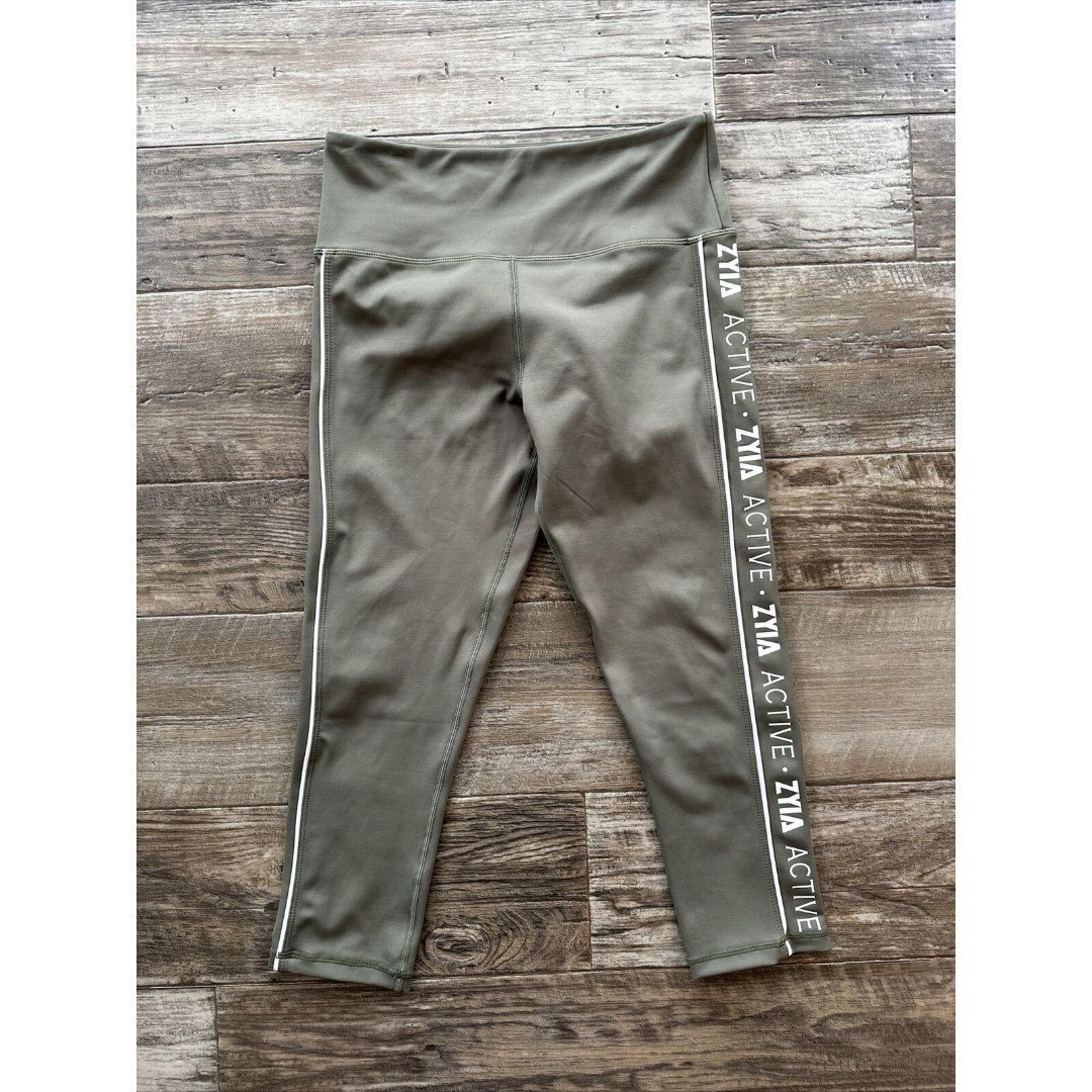 Zyia Active Women’s 6-8 Green Athletic Pull On Crop Leggings i1