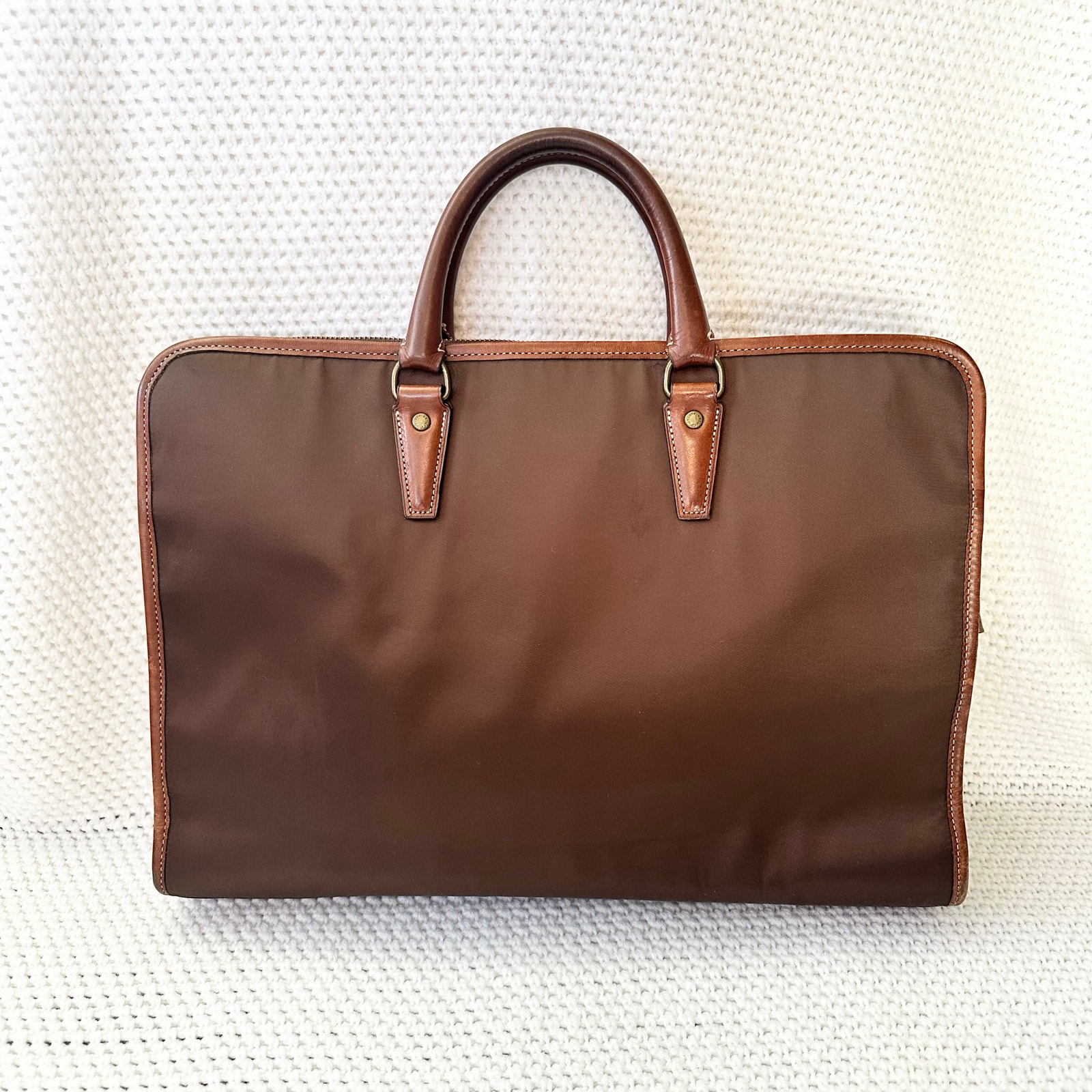 Porter Tokyo 70th Anniversary Yoshida & Co Limited Glow Brown Satin Briefcase