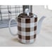 70s retro ceramic coffee pitcher checkered checkerboard |Taste Setter Collection