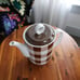 70s retro ceramic coffee pitcher checkered checkerboard |Taste Setter Collection