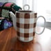 70s retro ceramic coffee pitcher checkered checkerboard |Taste Setter Collection