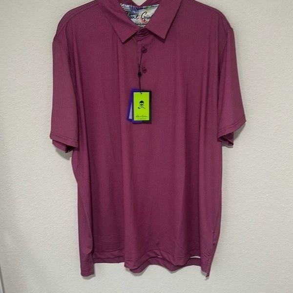 NWT Robert Graham Mens Berry Hyde 2 Classic Fit UV Protection Polo Shirt Size XL