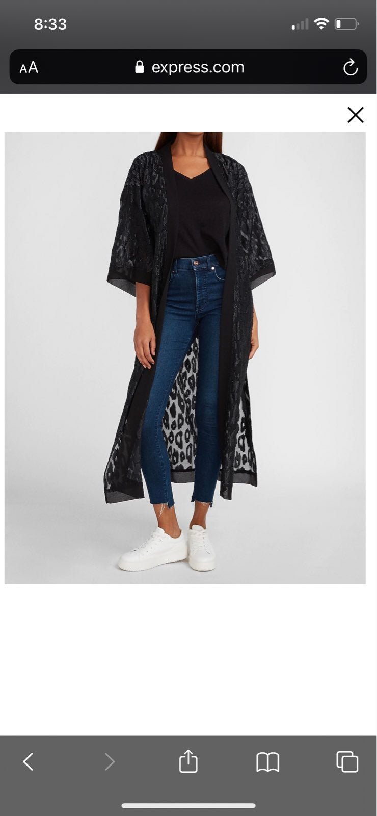 Express Leopard Jacquard Cover-Up