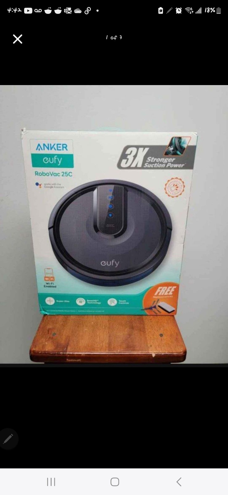 New in box - Eufy RoboVac Self Charging Vacuum
