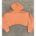 Adidas Women's Ivy Park Shrug Cropped Oversized Hoodie Size M Orange |H62751|