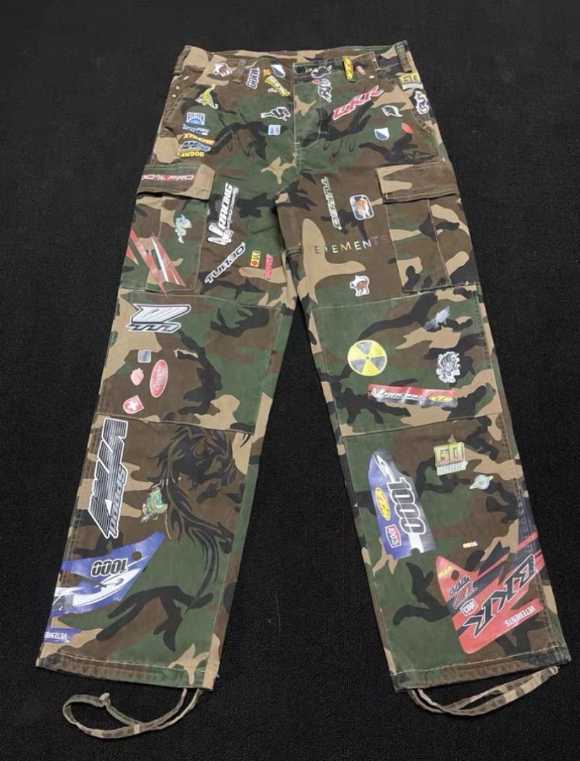 VETEMENTS 18AW military cargo pants, size M.