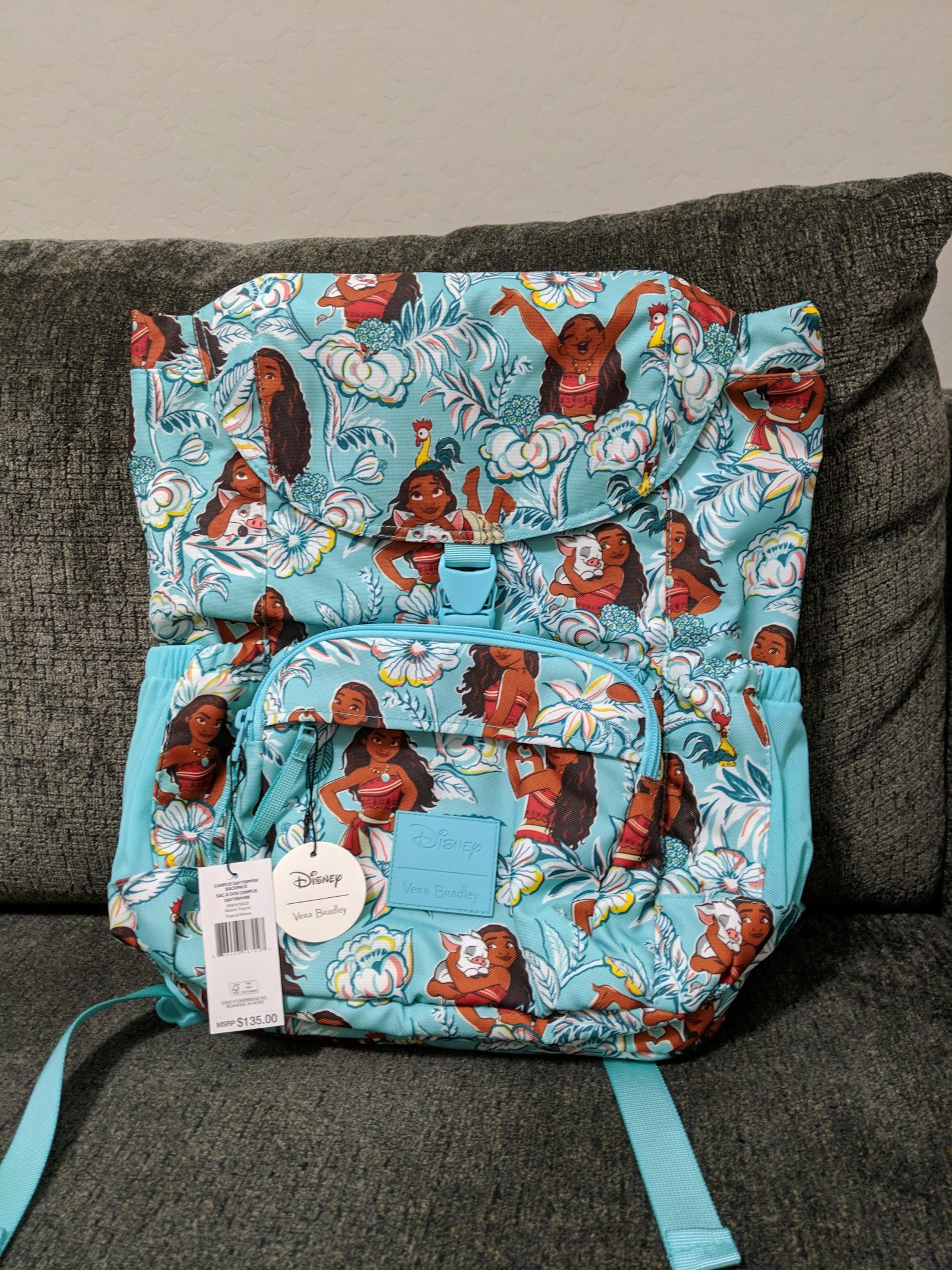 Vera Bradley Disney Campus Daytripper Backpack Moana Tropical