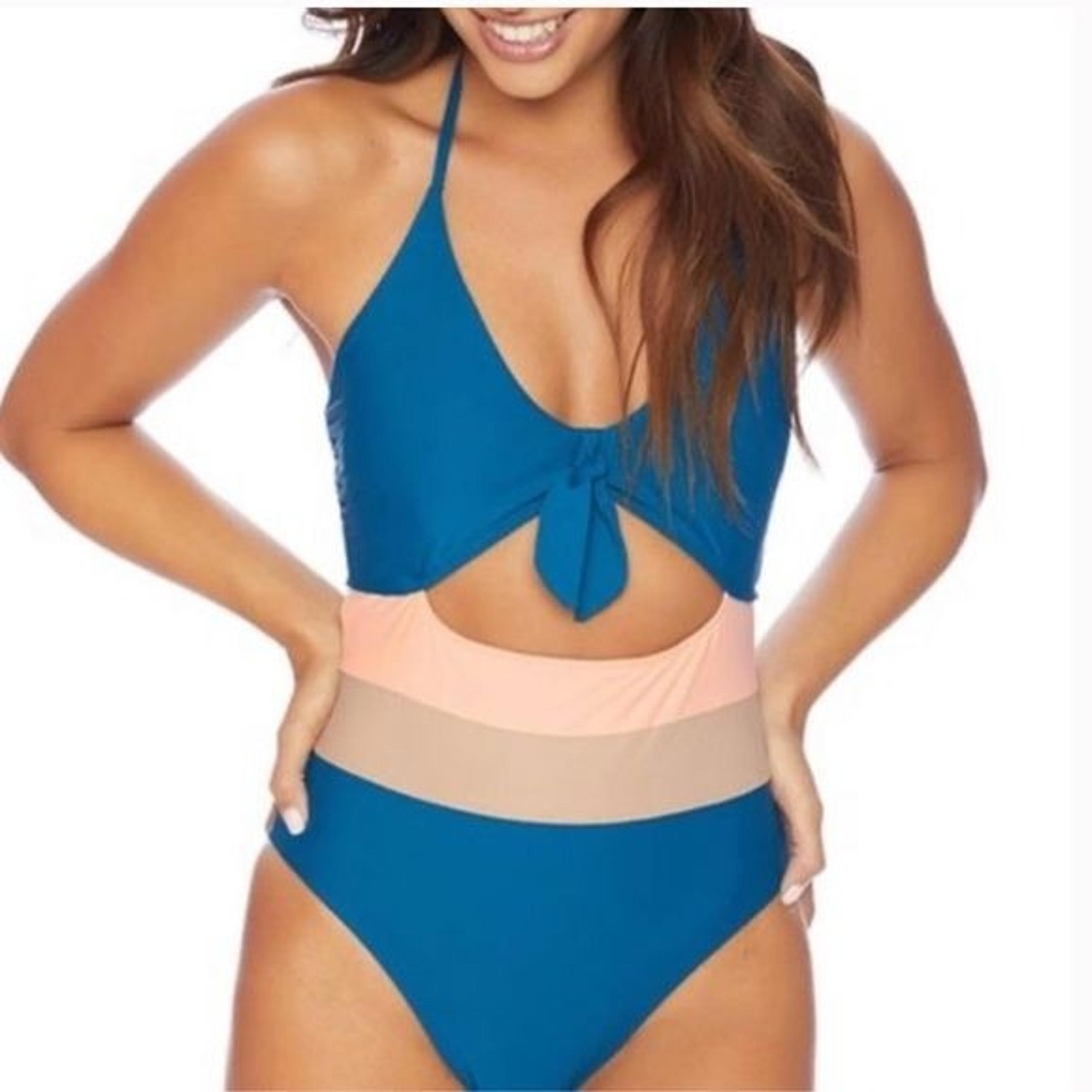 Ella Moss Neapolitan One Piece Cut Out Swimsuit Size XS NEW with Liner