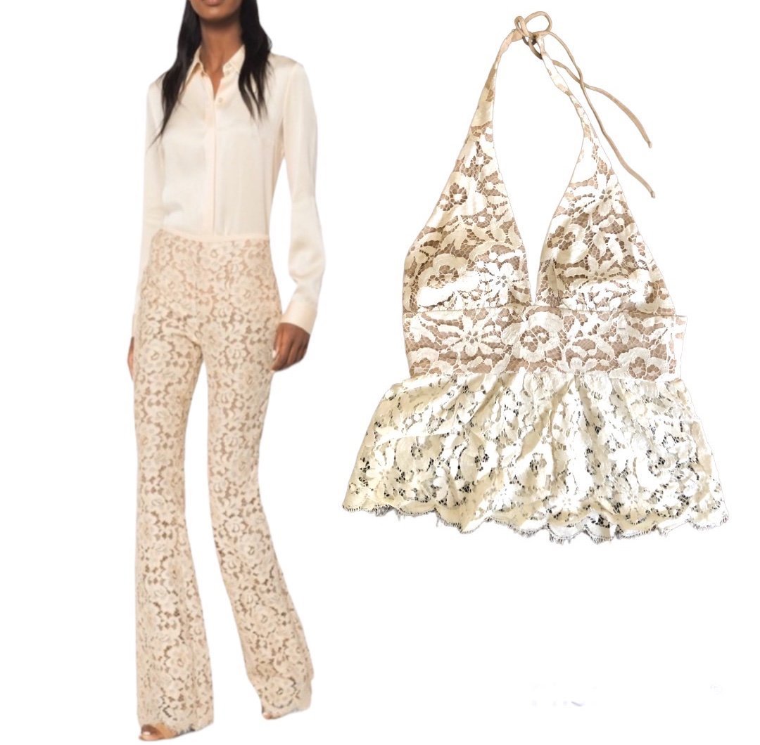 Trina Turk lace pants and top
