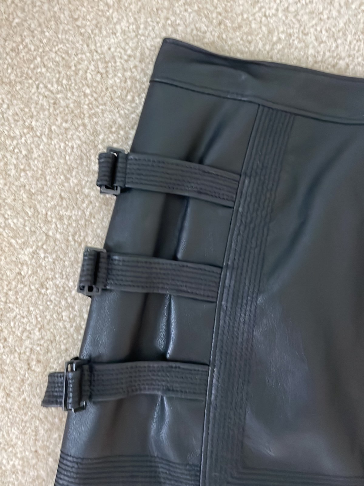 全国総量無料で leather zipper bcbgmaxazria skirt Mini - スカート