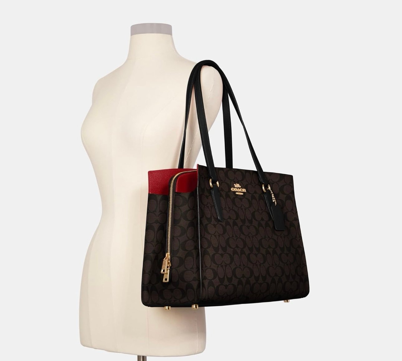 Coach Tatum carryall bag with laptop compartment.