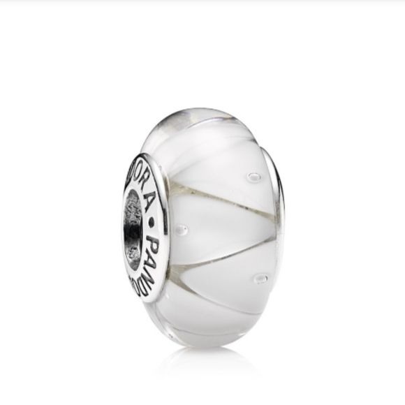 Pandora Murano Captivating White Zig-Zag Charm 925 ALE 790921