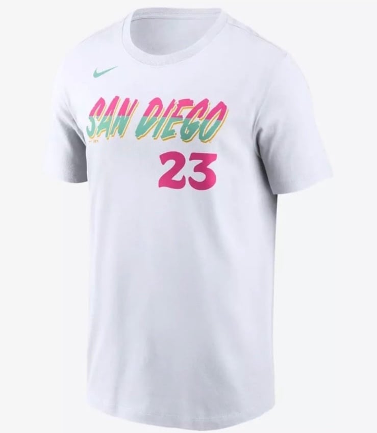 Nike tee San Diego Padres City Connect size L Fernando Tatis Jr. White T-Shirt