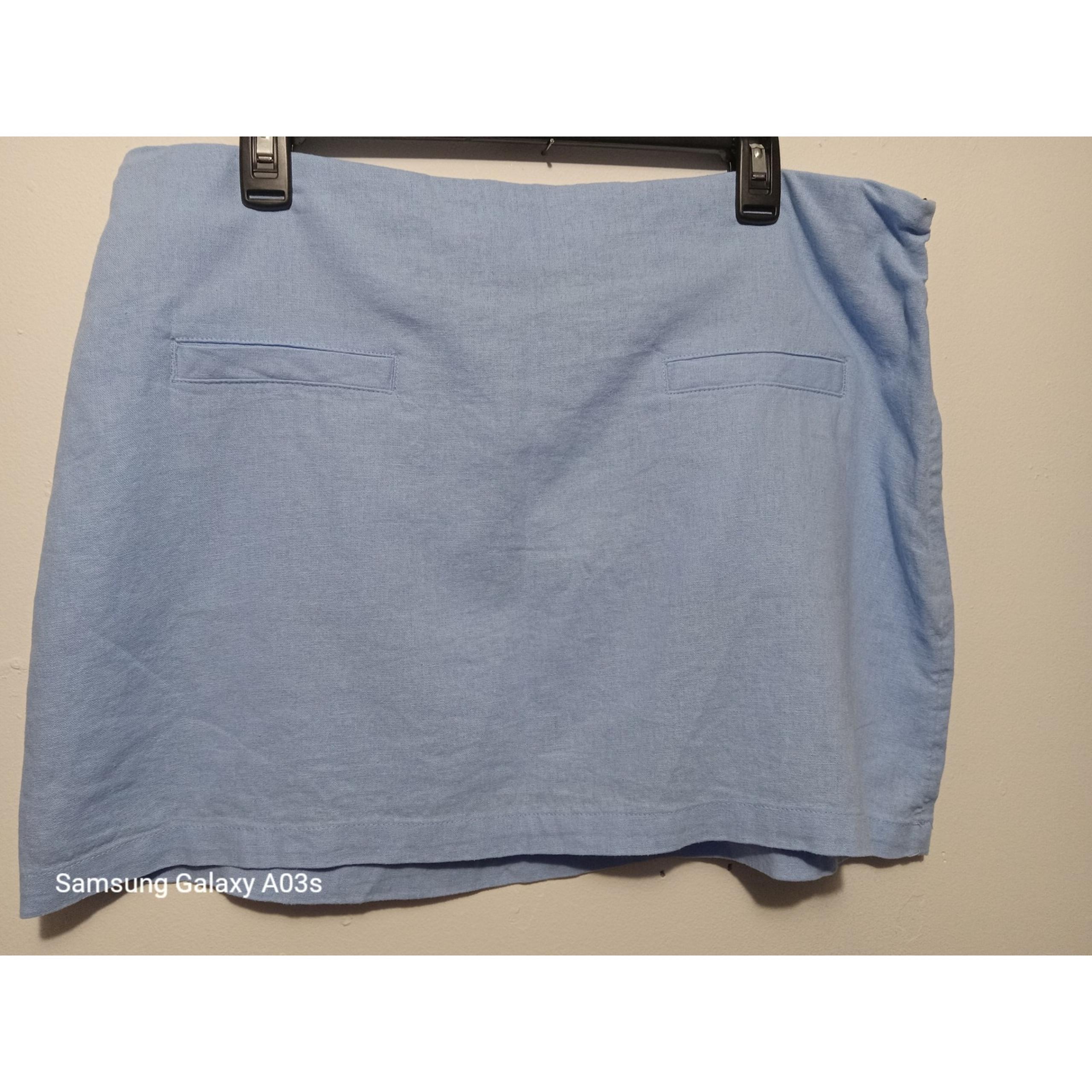 A New Day Size 14 Linen Mini Skirt Pockets Casual Everyday Womenswear