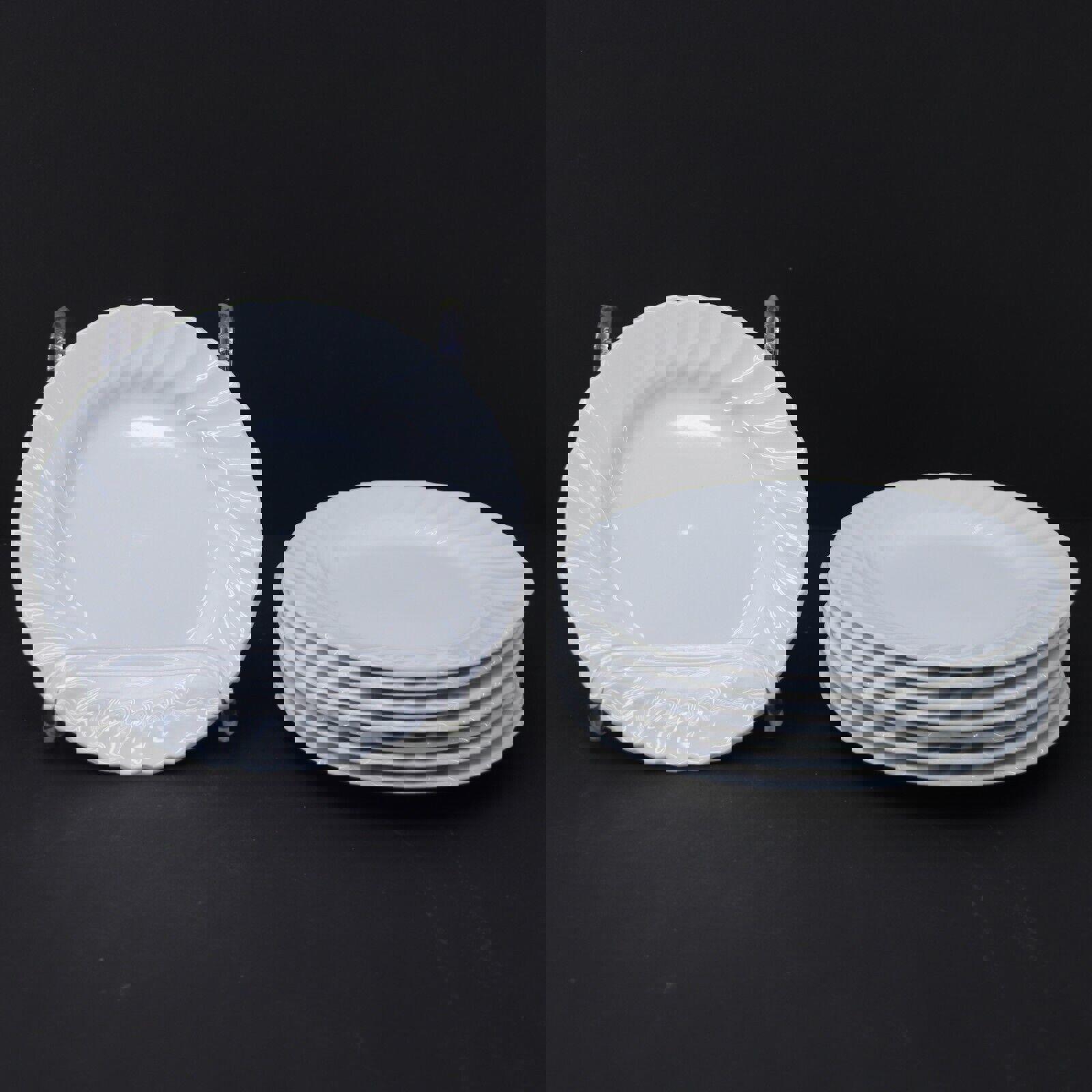 LOT OF 8 Johnson Bros Regency Snow White Snowhite 6 Bread Plates Ironstone