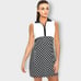 Tail Kayla Golf Dress Wing Collar Mythology Print Black White Sleeveless Size XS
