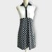 Tail Kayla Golf Dress Wing Collar Mythology Print Black White Sleeveless Size XS