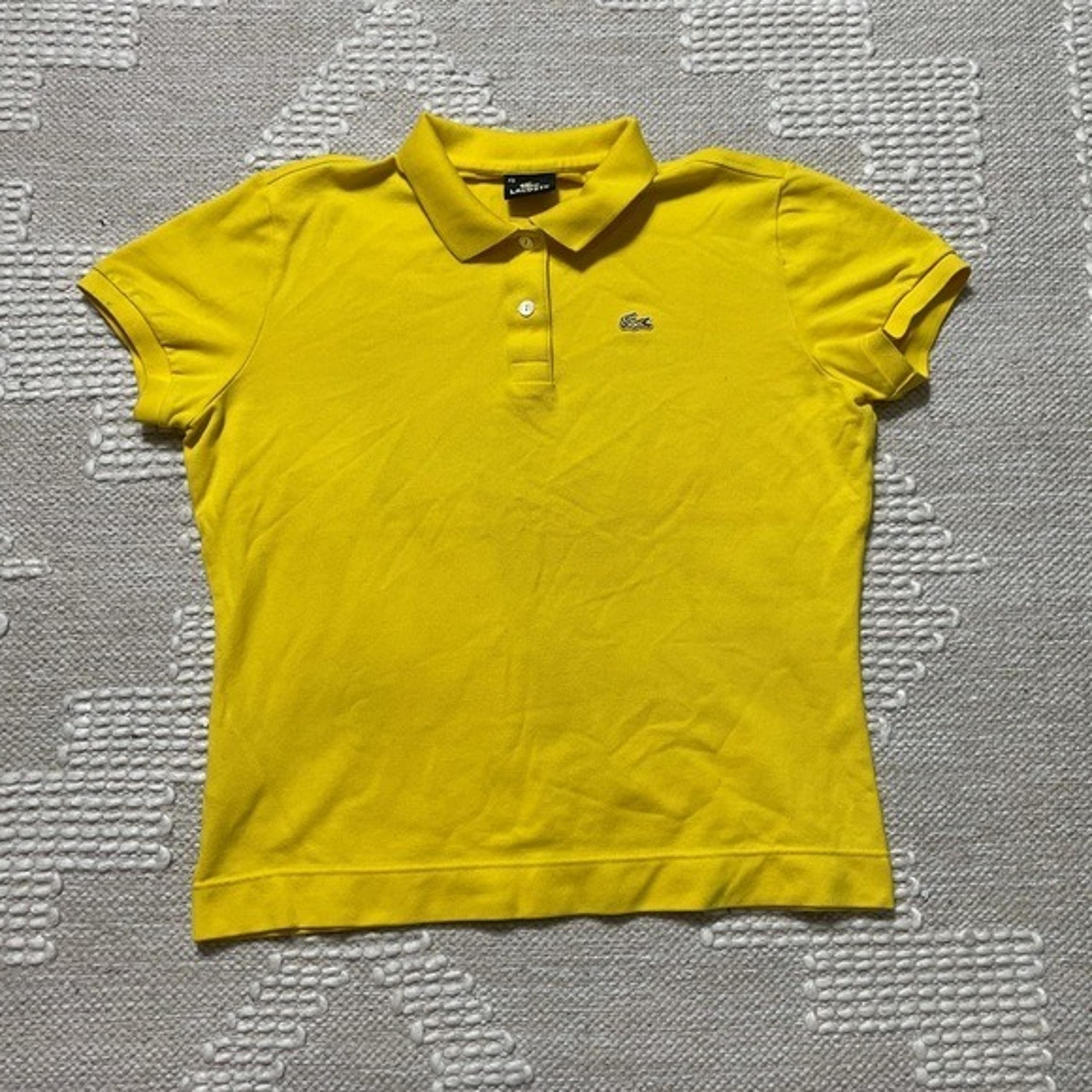 Boys Lacoste Yellow Short Sleeve Polo Shirt