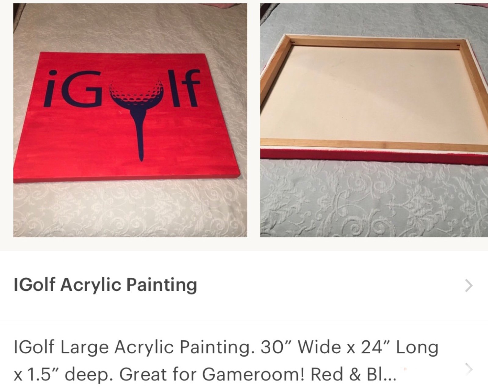 Acrylic Golf Art
