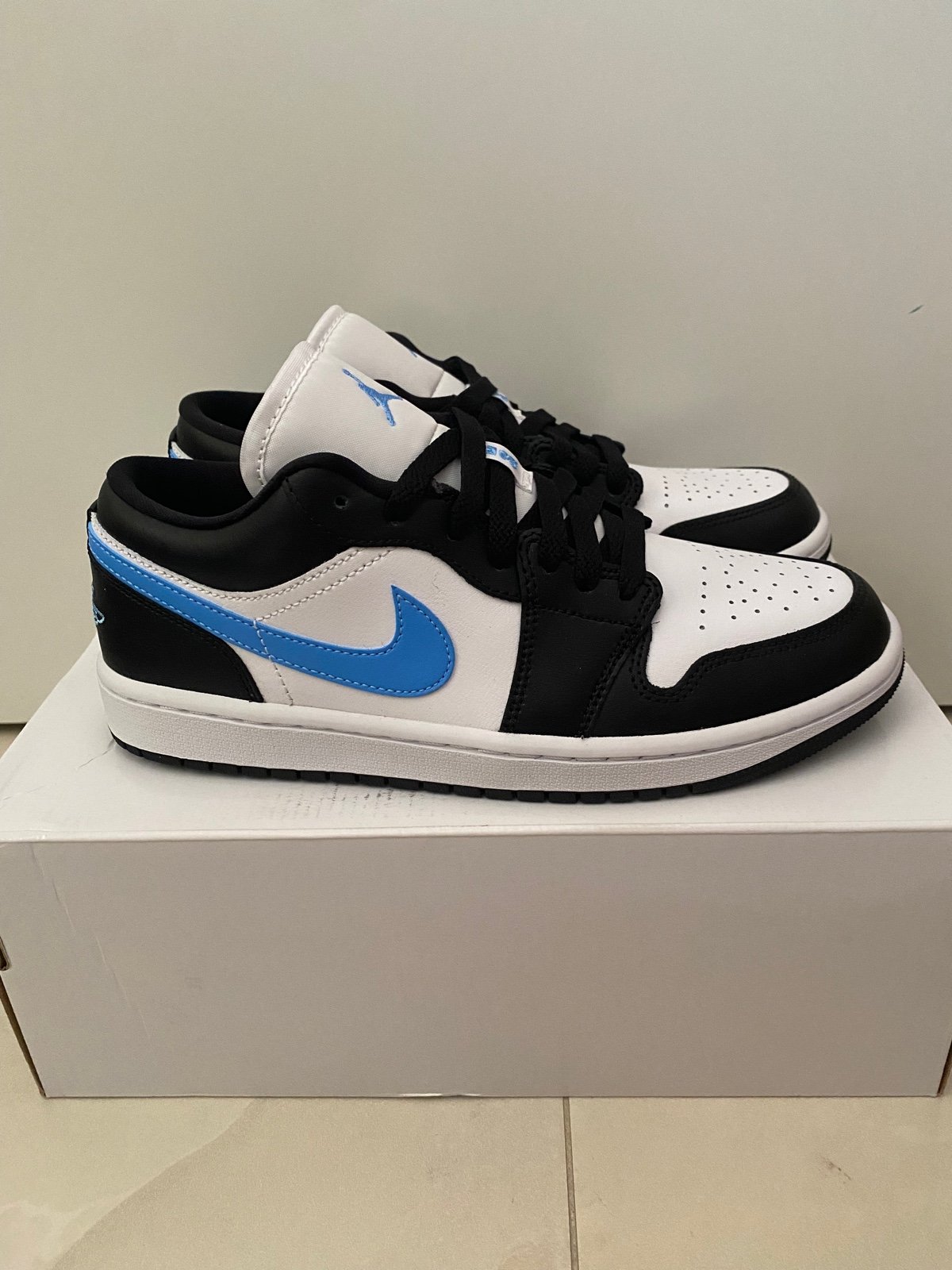 Nike Air Jordan 1 Low Black University Blue White 2022 Womens Sneakers 8.5