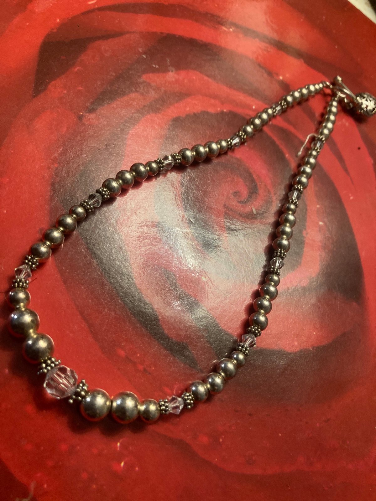 Sterling bead choker