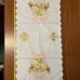 Greek embroidered coffee/end 3 piece runner mat table set